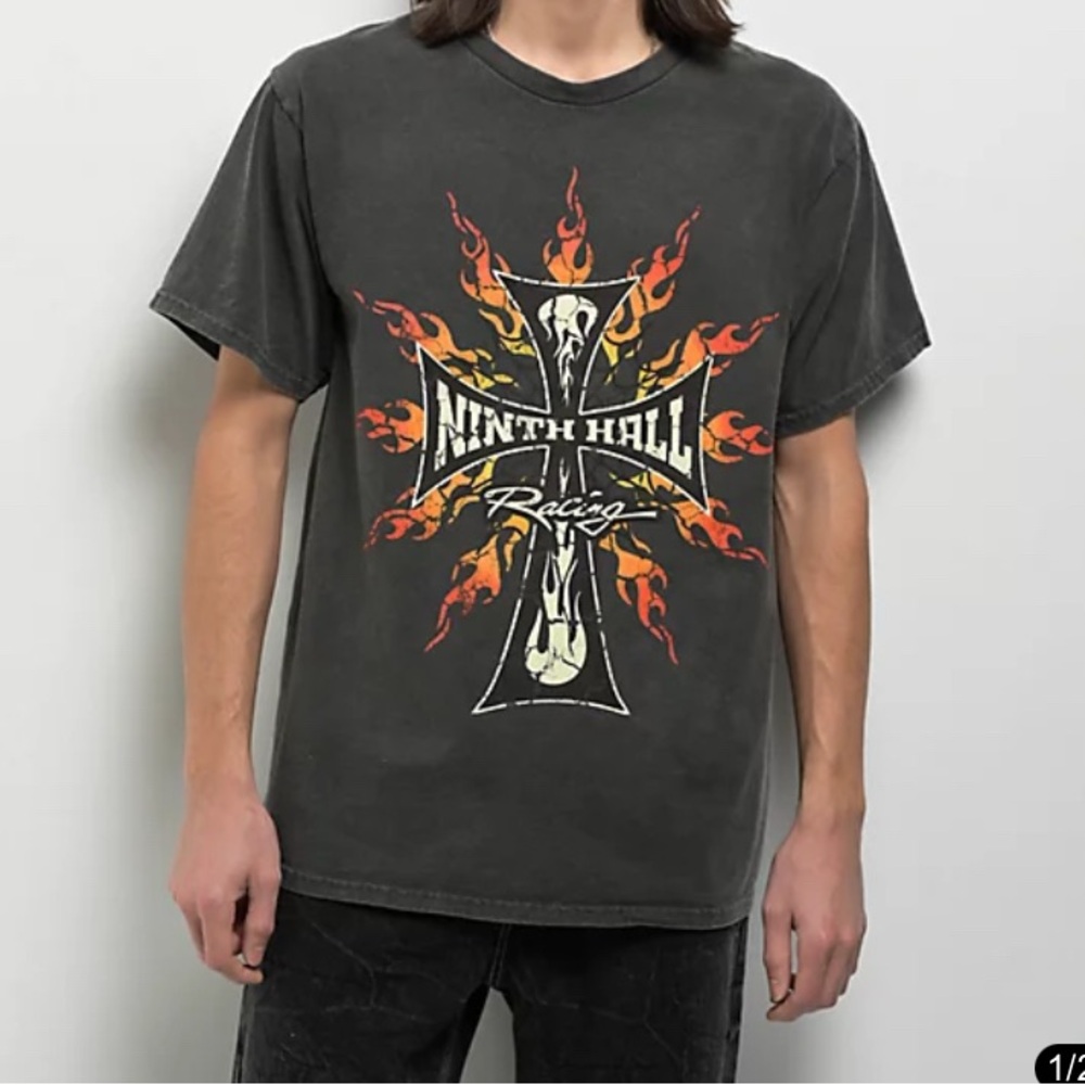 Zumiez Ninth Hall Charcoal Flame Tee